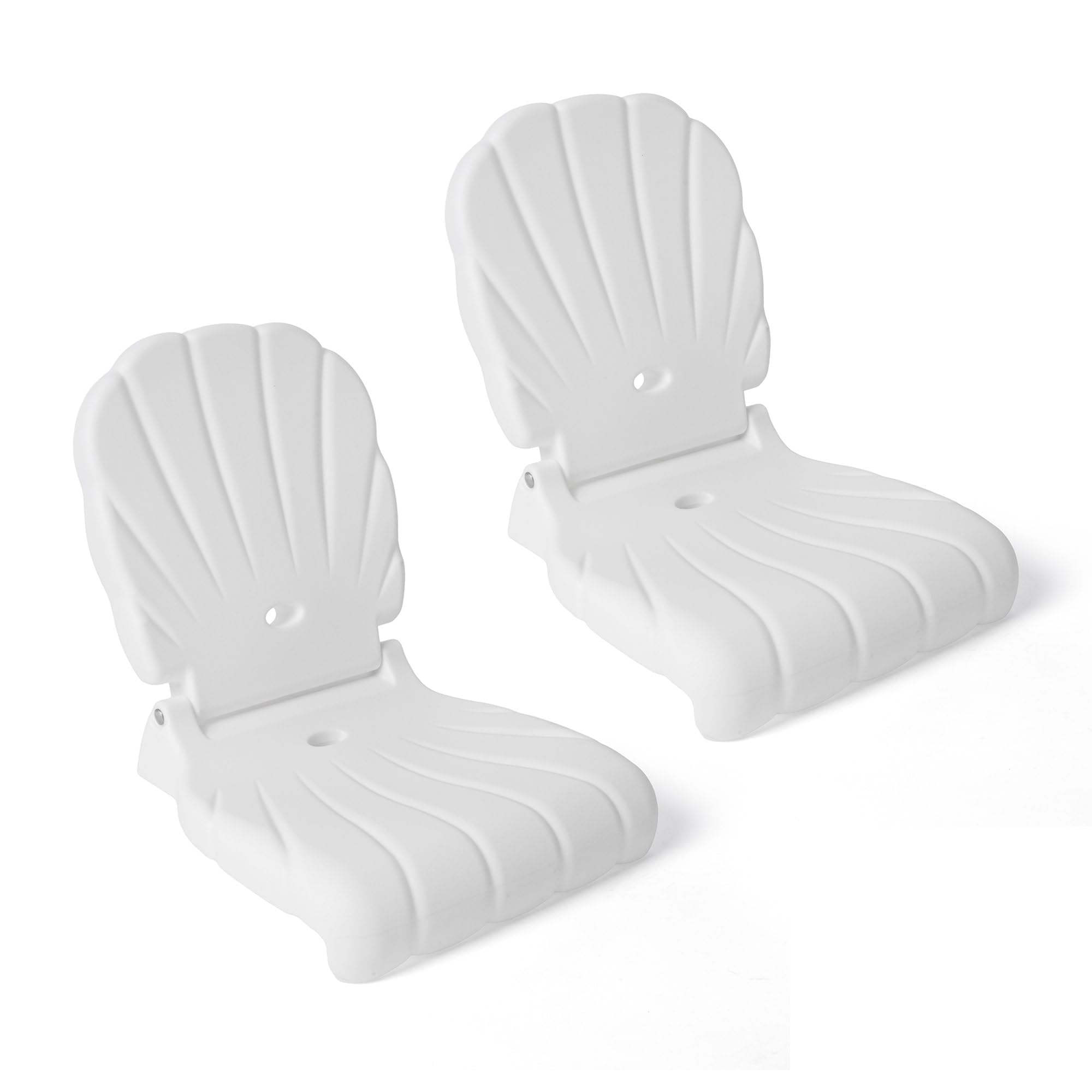 Step2 Kids Shell Flip Seat 2 Pack, Portable Outdoor Chair for Poolside, Camping, Beach, Stadium, Providing Back Support, Made of UV20 Durable Plastic, Mint