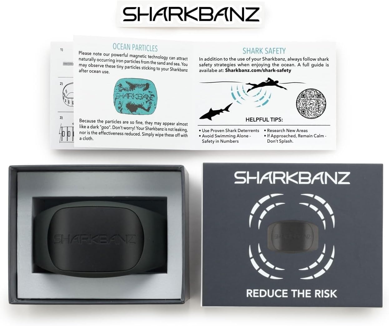 SHARKBANZ - Official Magnetic Shark Deterrent Band for Swimming, Surfing, Diving, and All Ocean Sports - Proven & Patented