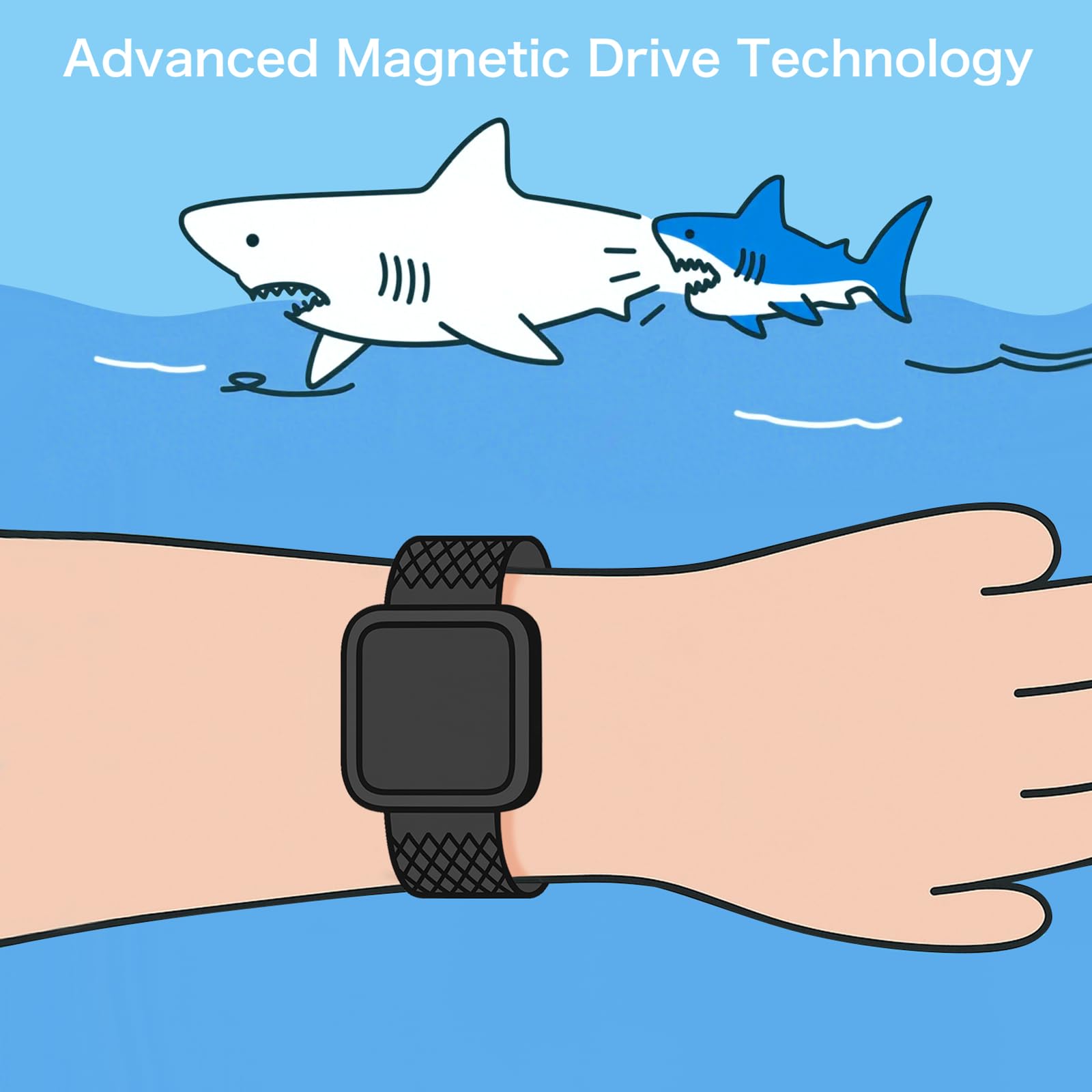 Magnetic Shark Deterrent Bracelet - Anti-Shark Repellent Band for Surfing, Scuba Diving, Snorkeling & Swimming | Portable Water Sports Safety Device for Adults & Kids