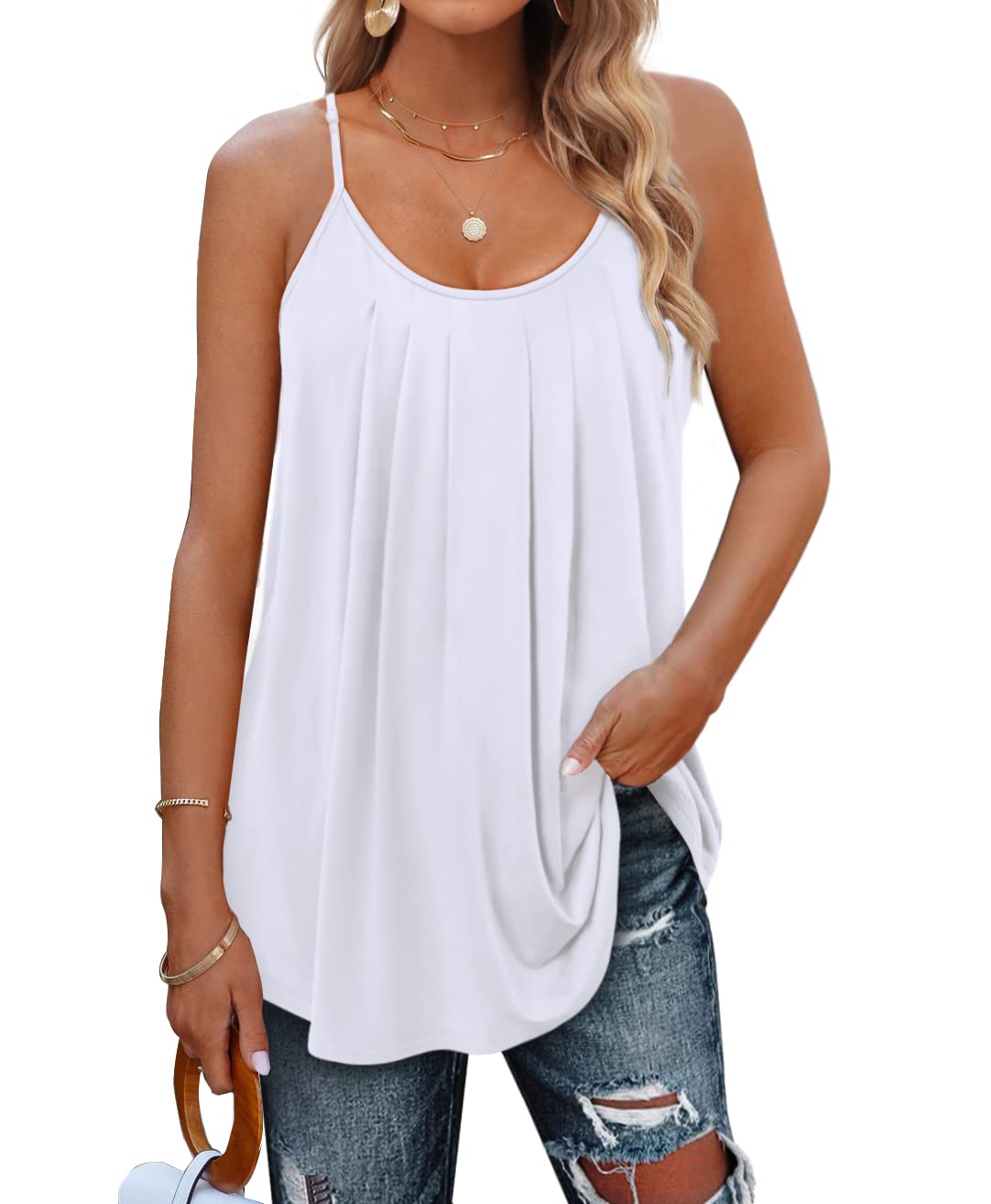 Geifa Summer Tank Tops for Women Vacation Outfits 2025 Fashion Trendy Clothes