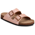 Litfun Unisex Cork Footbed Sandal Summer Slip On Slide Sandals with Adjustable Buckle for Women Men