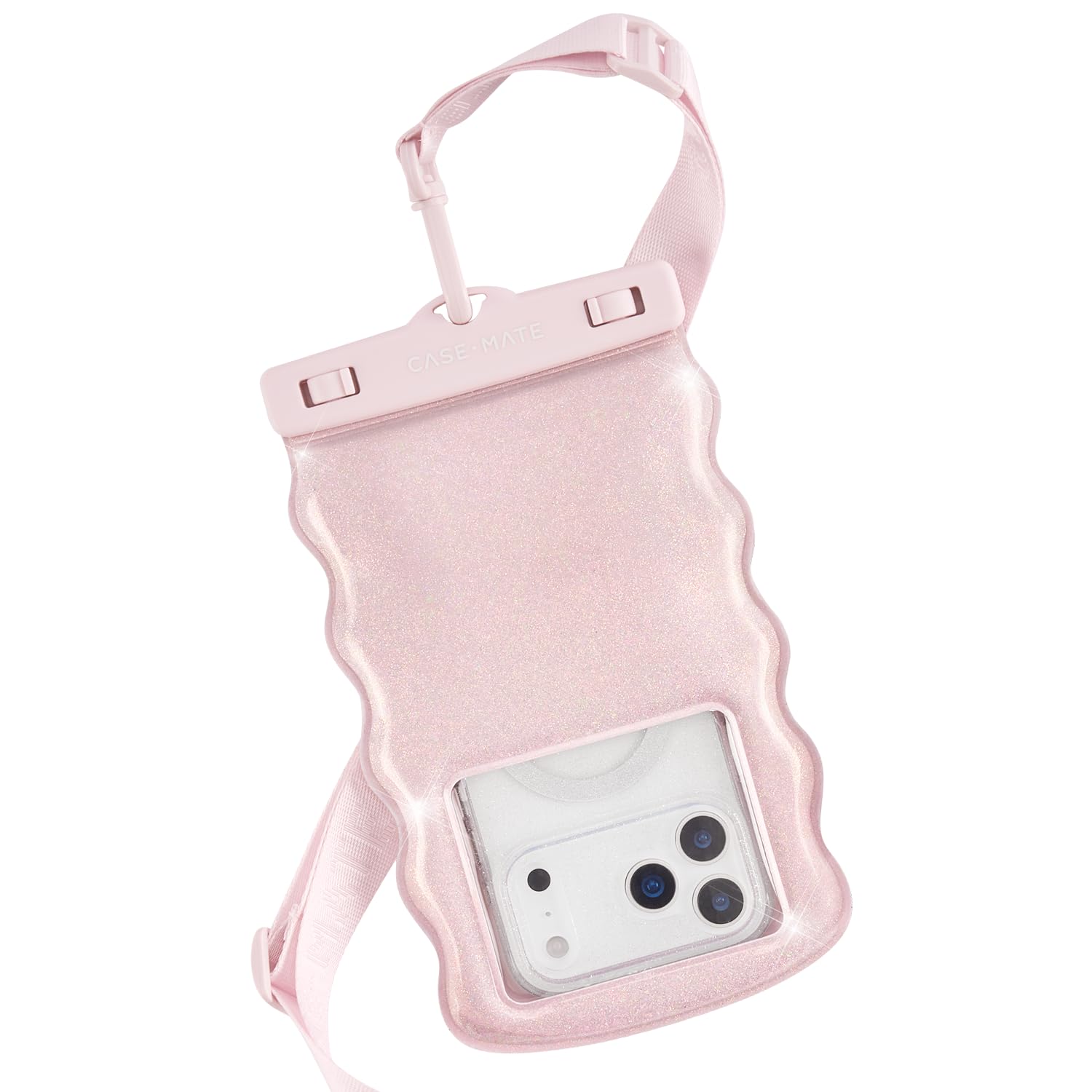 Case-Mate IP68 Waterproof Phone Pouch - Floating Waterproof Phone Case w/Crossbody Lanyard - Beach Cruise Ship Travel Essentials - Compatible with All Devices - Touchscreen Friendly - Purple Paradise