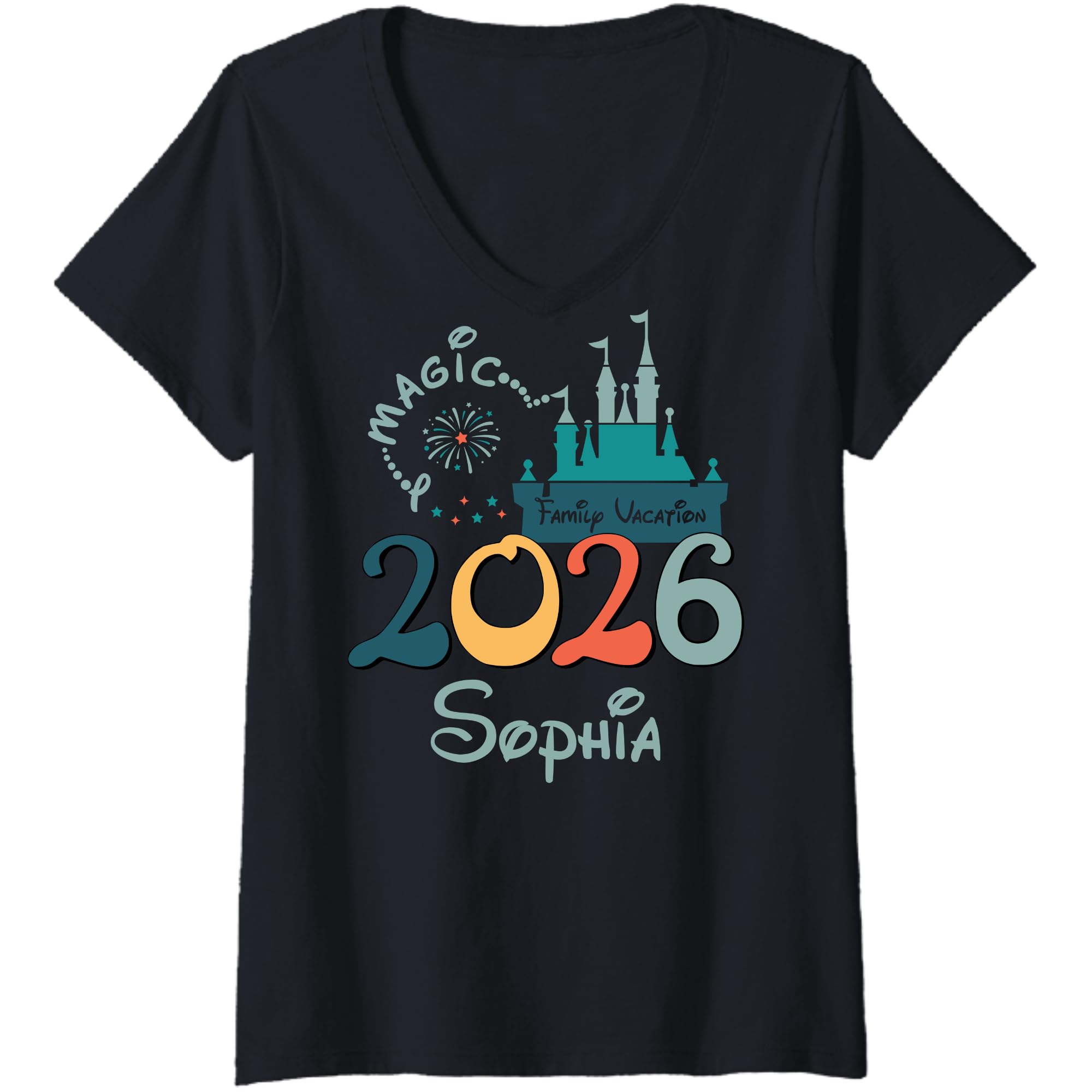 Custom 2026 Magic Family Vacation Matching T-Shirt, Personalized Magical Trip Shirts for Parents & Kids