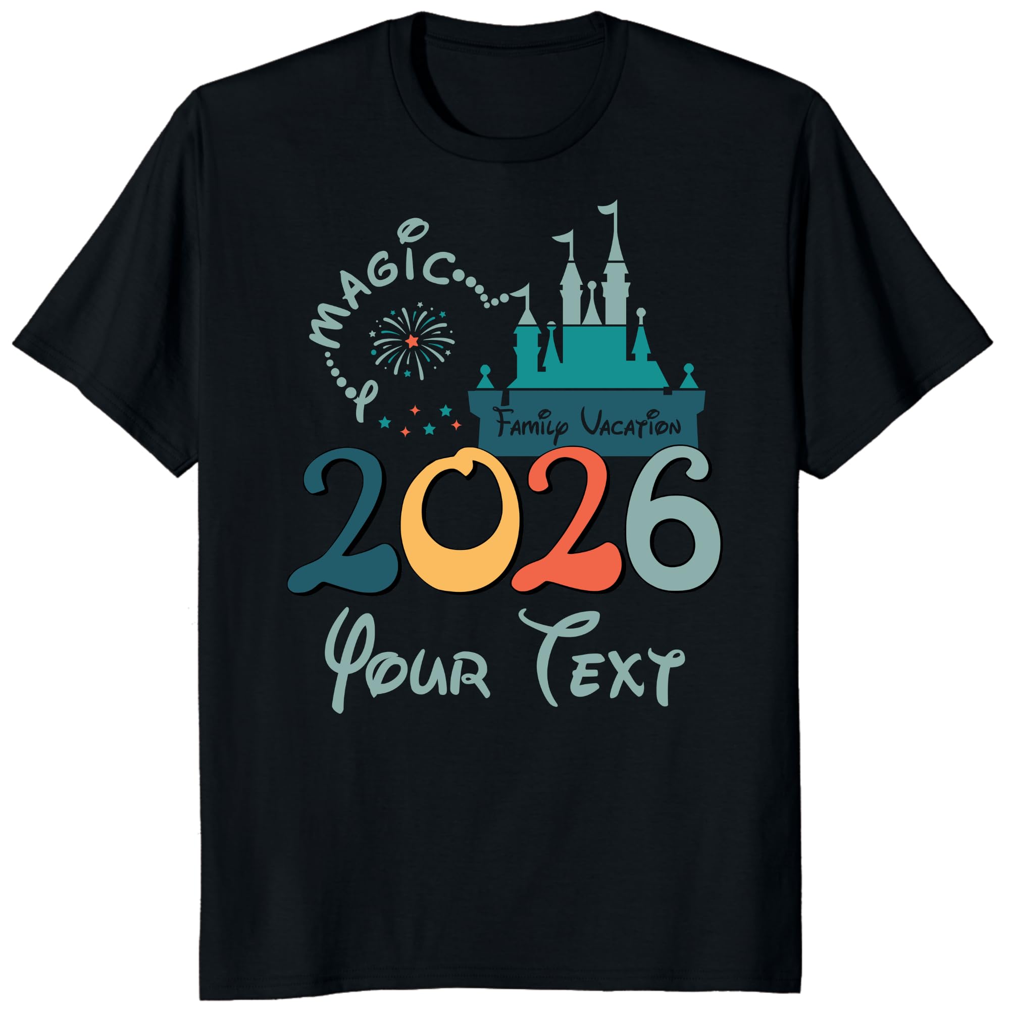 Custom 2026 Magic Family Vacation Matching T-Shirt, Personalized Magical Trip Shirts for Parents & Kids