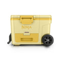 Ninja | Cooler | FrostVault 45QT Cooler with Wheels | Insulated with Temp Dry Storage Drawer | Keeps Ice Cold for Days | for the Beach, Camping, Picnics & More | Cloud White | FB245WH