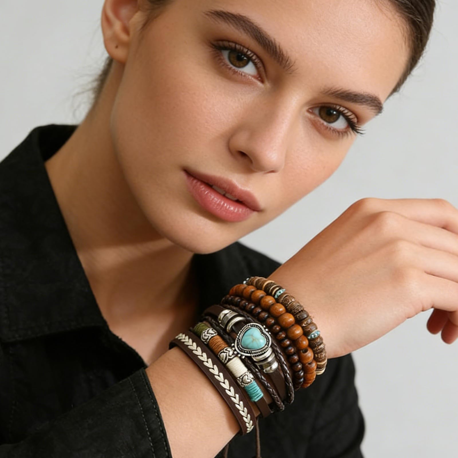 Navajo Pearls Jewelry Turquoise Western Bracelets Boho Native Jewelry Beaded Bracelet Stack for Summer Clothes Country Concert Outfits
