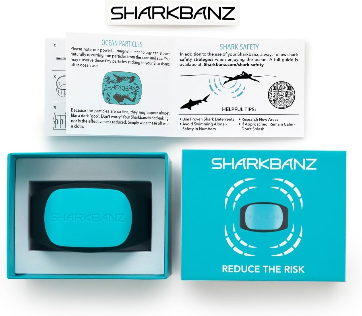 SHARKBANZ - Official Magnetic Shark Deterrent Band for Swimming, Surfing, Diving, and All Ocean Sports - Proven & Patented
