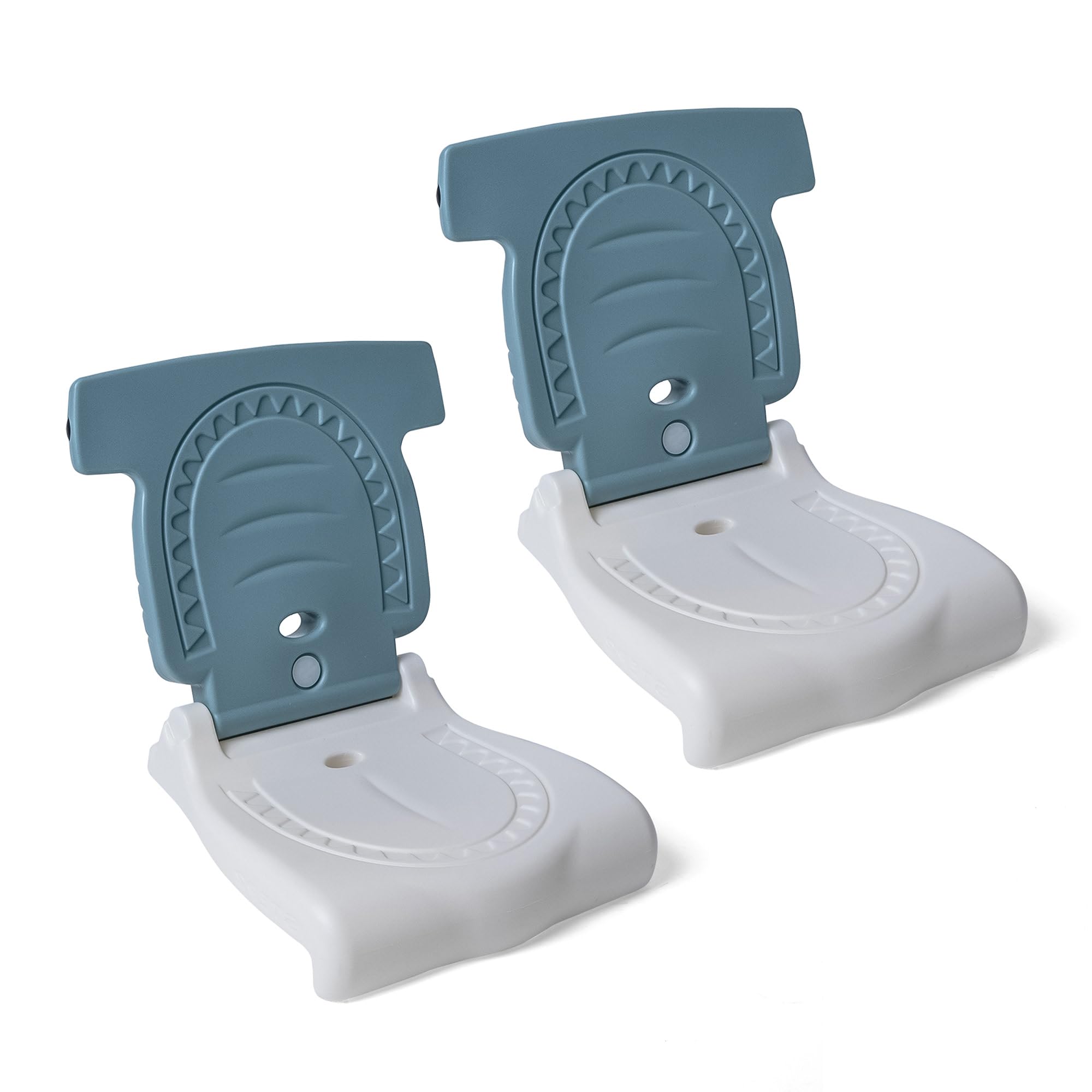 Step2 Kids Shell Flip Seat 2 Pack, Portable Outdoor Chair for Poolside, Camping, Beach, Stadium, Providing Back Support, Made of UV20 Durable Plastic, Mint