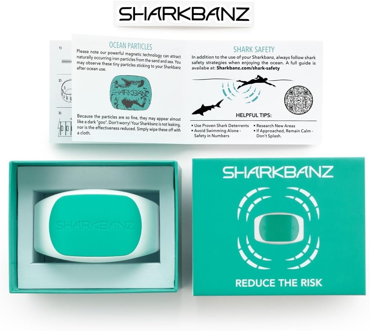 SHARKBANZ - Official Magnetic Shark Deterrent Band for Swimming, Surfing, Diving, and All Ocean Sports - Proven & Patented
