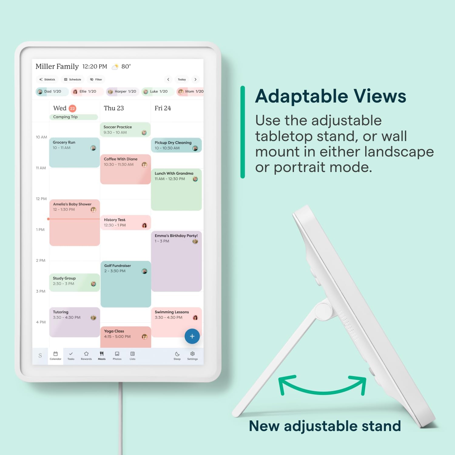 Skylight Calendar: 15-inch Wall Planner Digital Calendar & Chore Chart, Smart Touchscreen Interactive Display for Family Schedules – Wall Mount Included, Great for Organizing Your 2026 Calendar