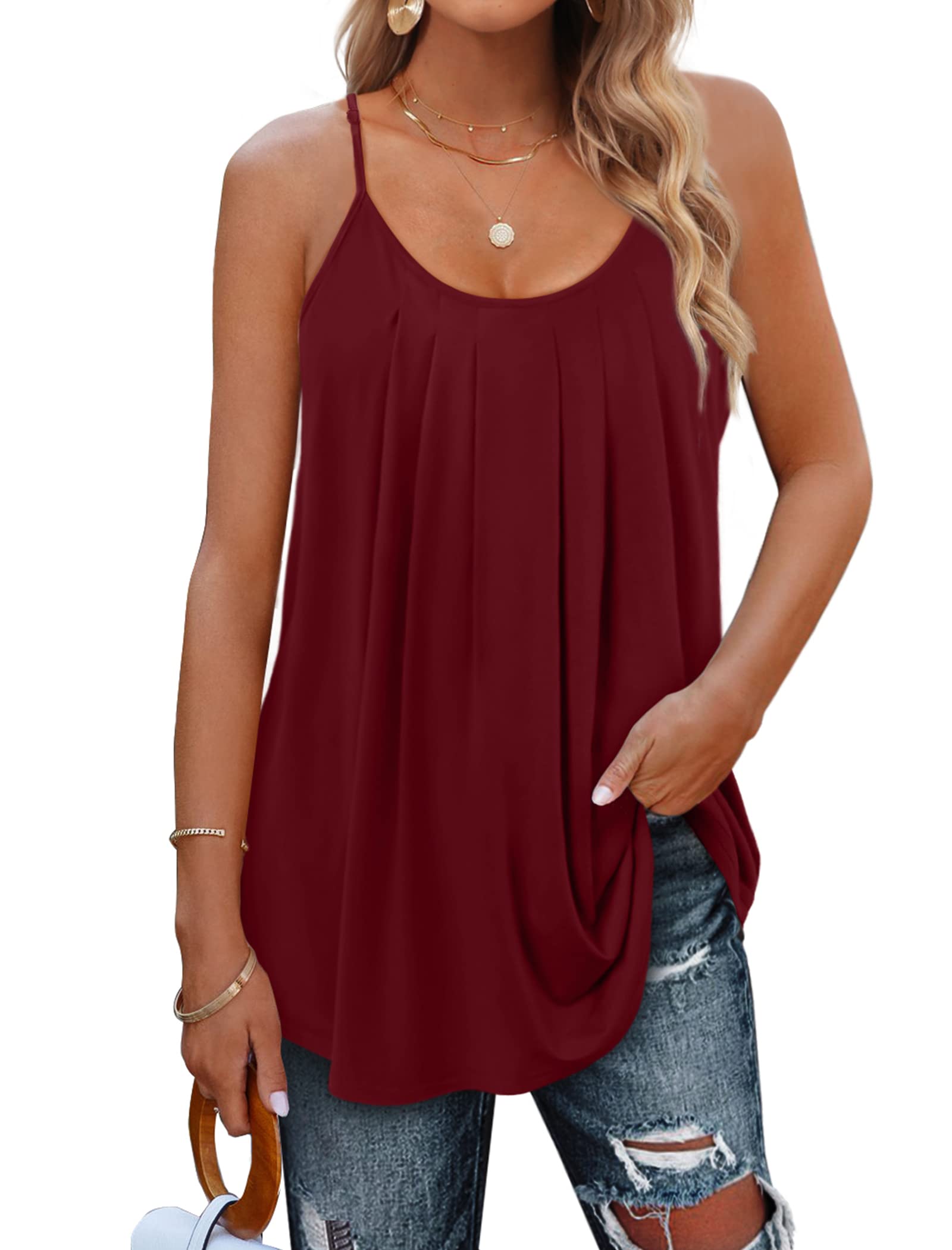 Geifa Summer Tank Tops for Women Vacation Outfits 2025 Fashion Trendy Clothes