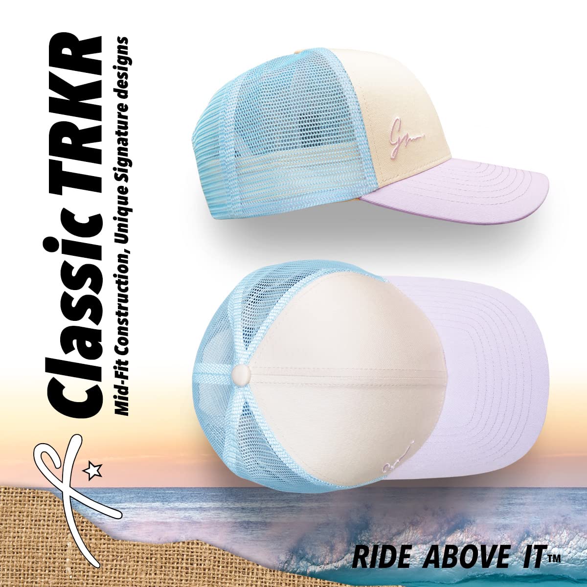 Grace Folly Beach Trucker Hats for Women- Snapback Baseball Cap for Summer