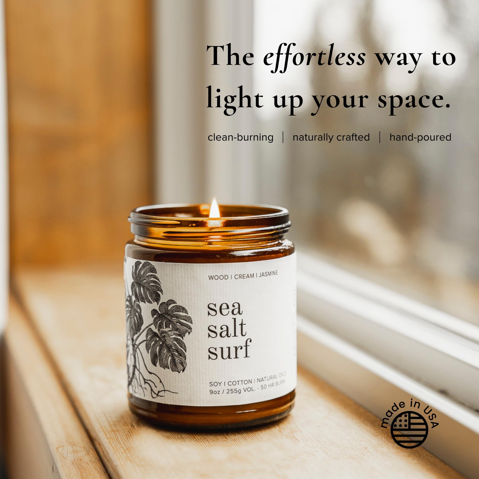 Broken Top Saguaro Cactus Pure Soy Candle | 9 oz. | Agave, Aloe & Moss. 50-Hour Burn Time. Natural Cotton Wick, Vegan, No Parabens, No Phthalates
