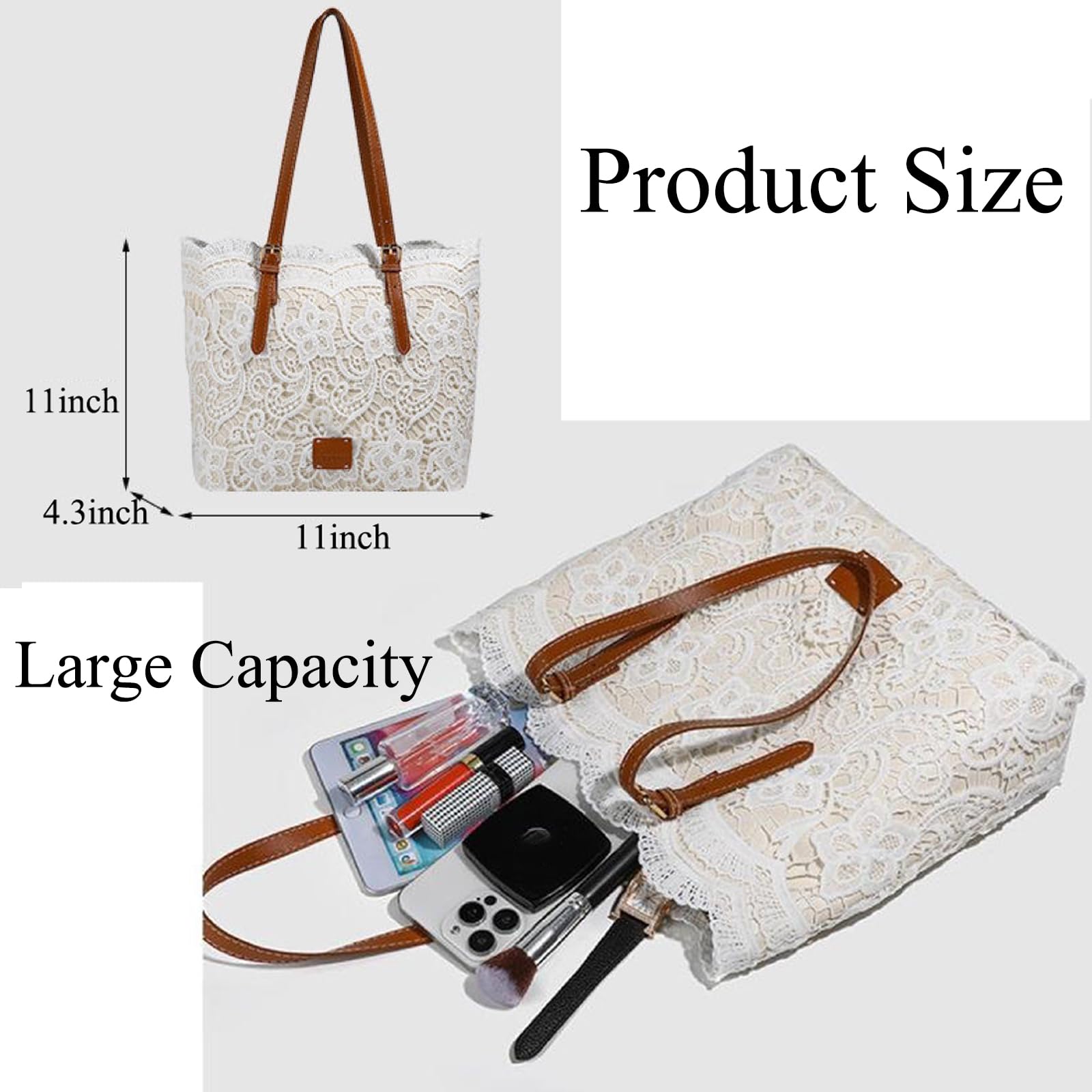 Woven Tote Hobo Bags for Women,Crochet Beach Bag Purse Knitted Shoulder Bag Handbag with Removable Strap for Vacation Travel
