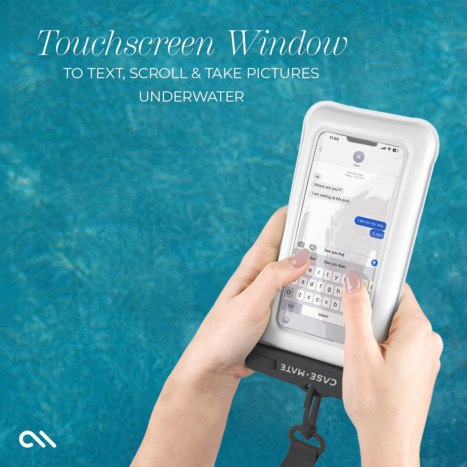 Case-Mate IP68 Waterproof Phone Pouch - Floating Waterproof Phone Case w/Crossbody Lanyard - Beach Cruise Ship Travel Essentials - Compatible with All Devices - Touchscreen Friendly - Purple Paradise