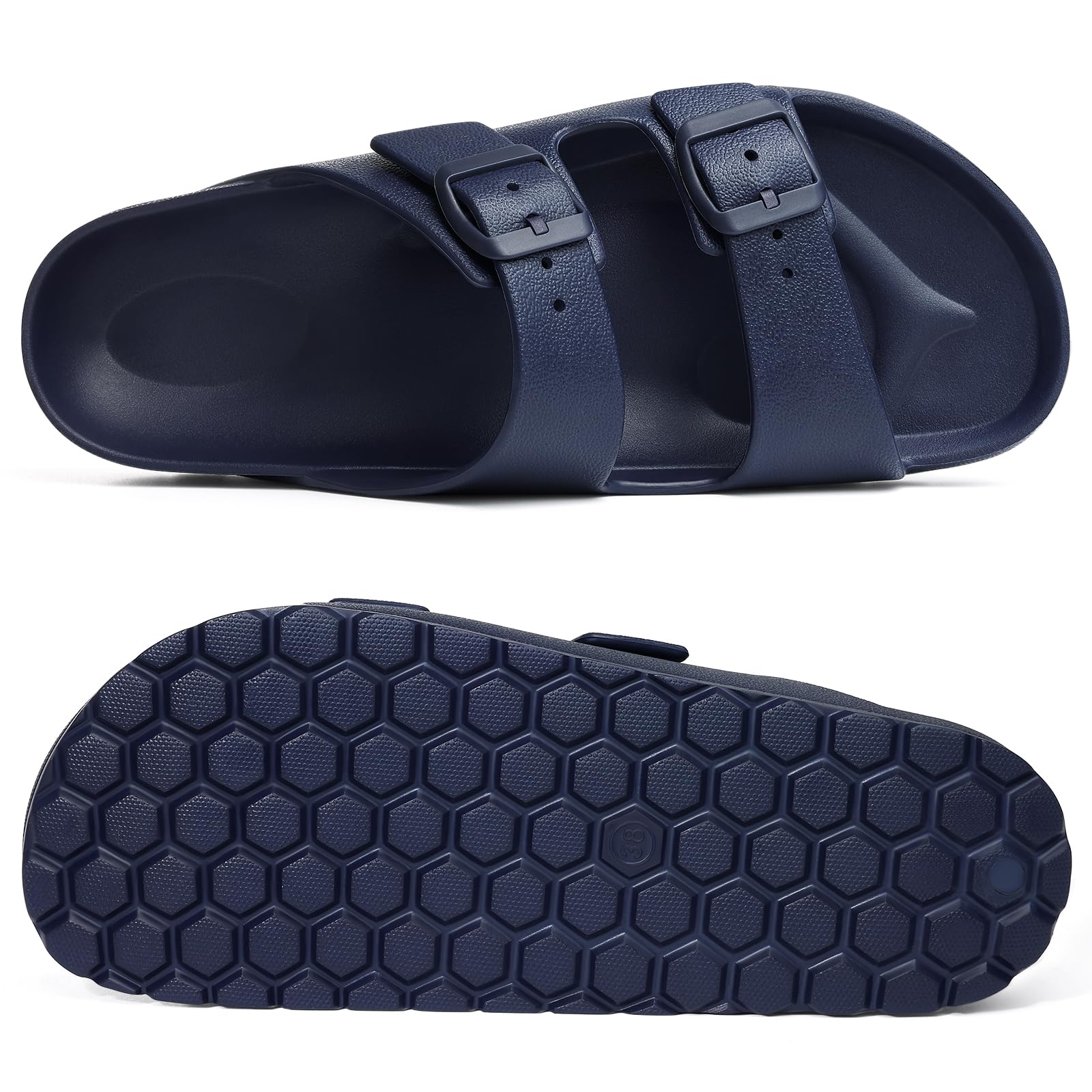 KIDMI Women's Comfortable EVA Sandals with Medium Arch Support, Adjustable Buckle Summer Beach Slide Sandal
