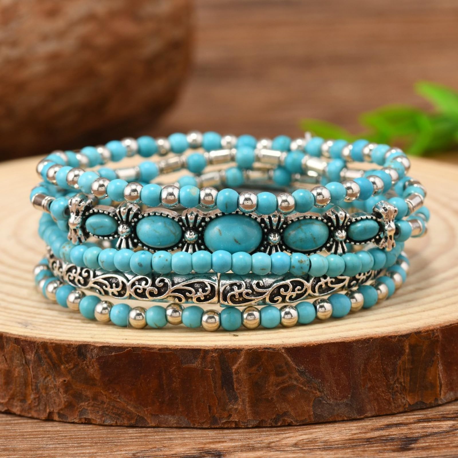 Navajo Pearls Jewelry Turquoise Western Bracelets Boho Native Jewelry Beaded Bracelet Stack for Summer Clothes Country Concert Outfits