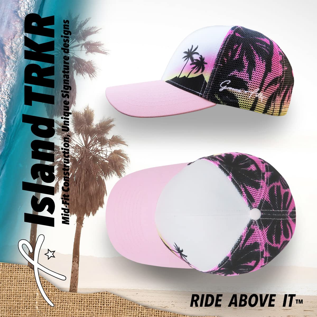 Grace Folly Beach Trucker Hats for Women- Snapback Baseball Cap for Summer