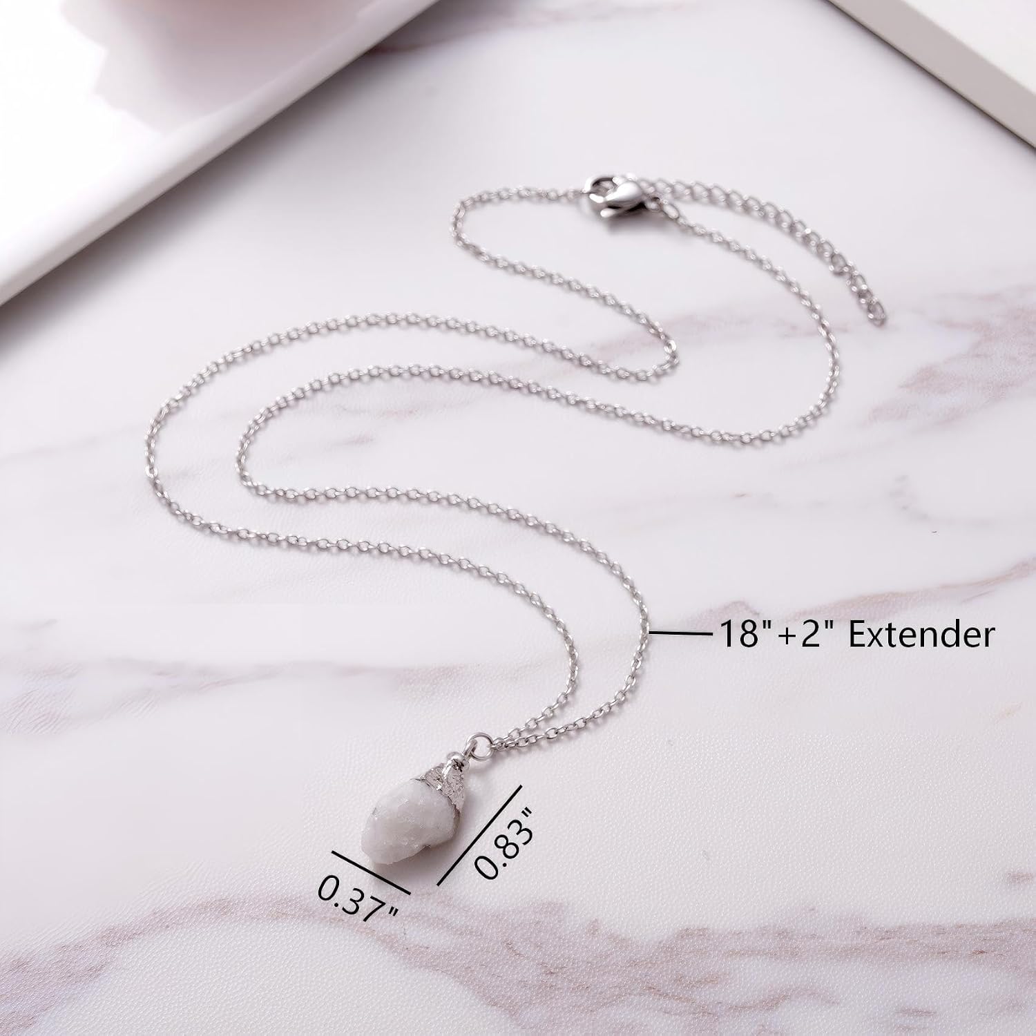 Ukodnus Moonstone Necklace for Women, New Beginnings Gifts for Women, Fresh Start Jewelry, Encouragement Gift, Starting Over New Chapter Graduation Divorce Recovery Gifts