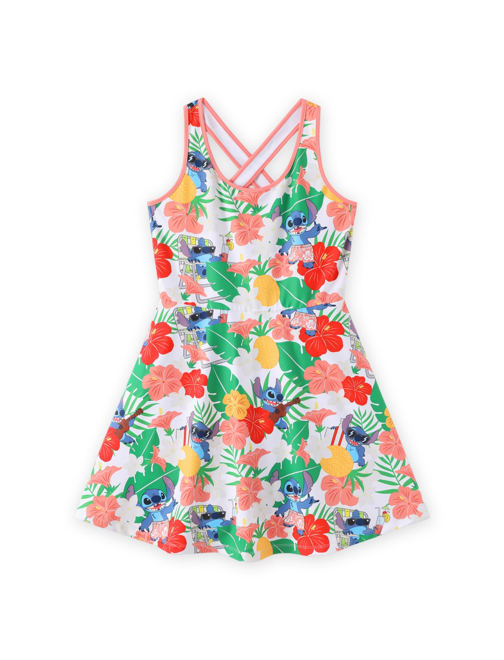 Disney Mickey and Friends Family Matching Outfits Sleeveless Dress and Short Sleeve Shirts for Mommy and Me