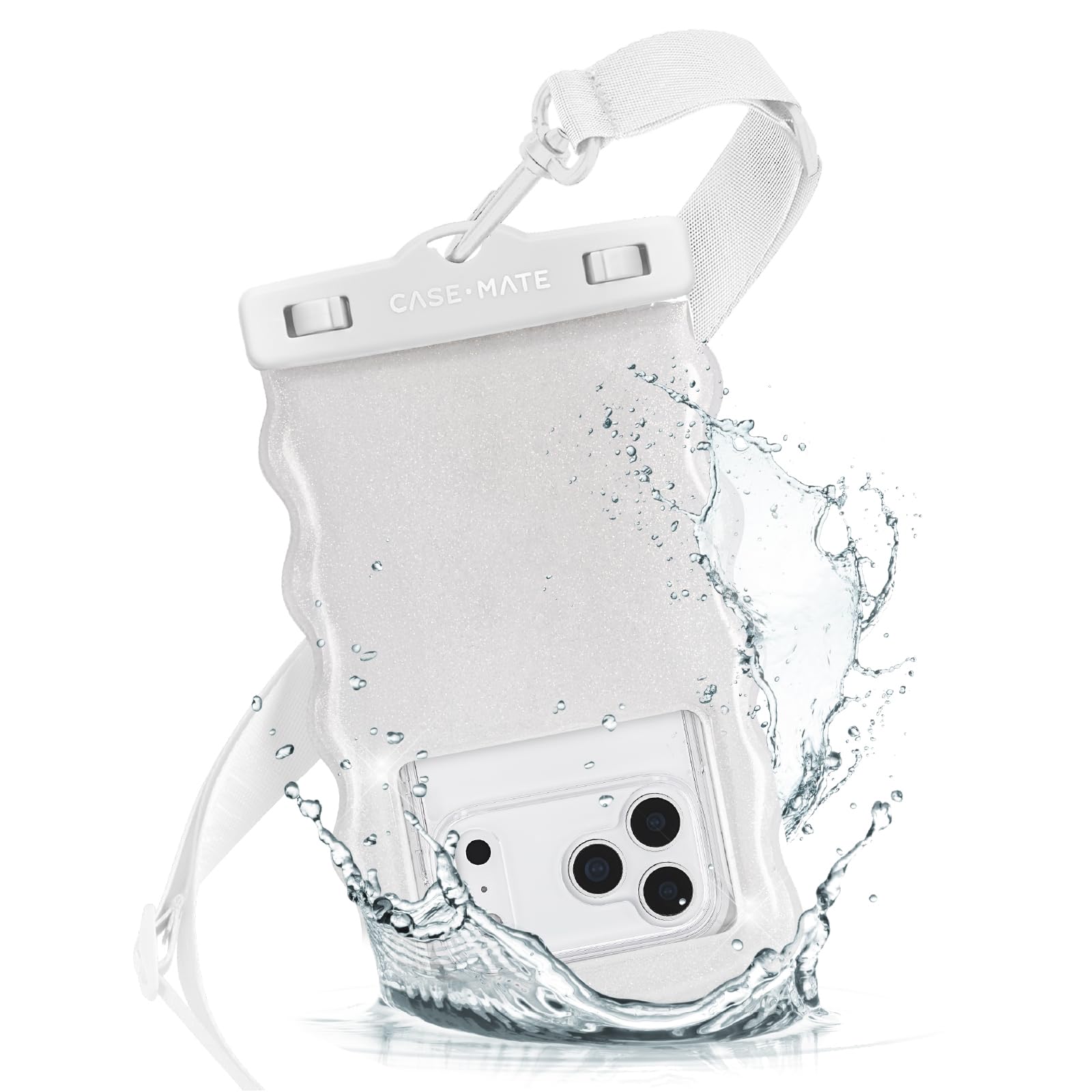 Case-Mate IP68 Waterproof Phone Pouch - Floating Waterproof Phone Case w/Crossbody Lanyard - Beach Cruise Ship Travel Essentials - Compatible with All Devices - Touchscreen Friendly - Purple Paradise