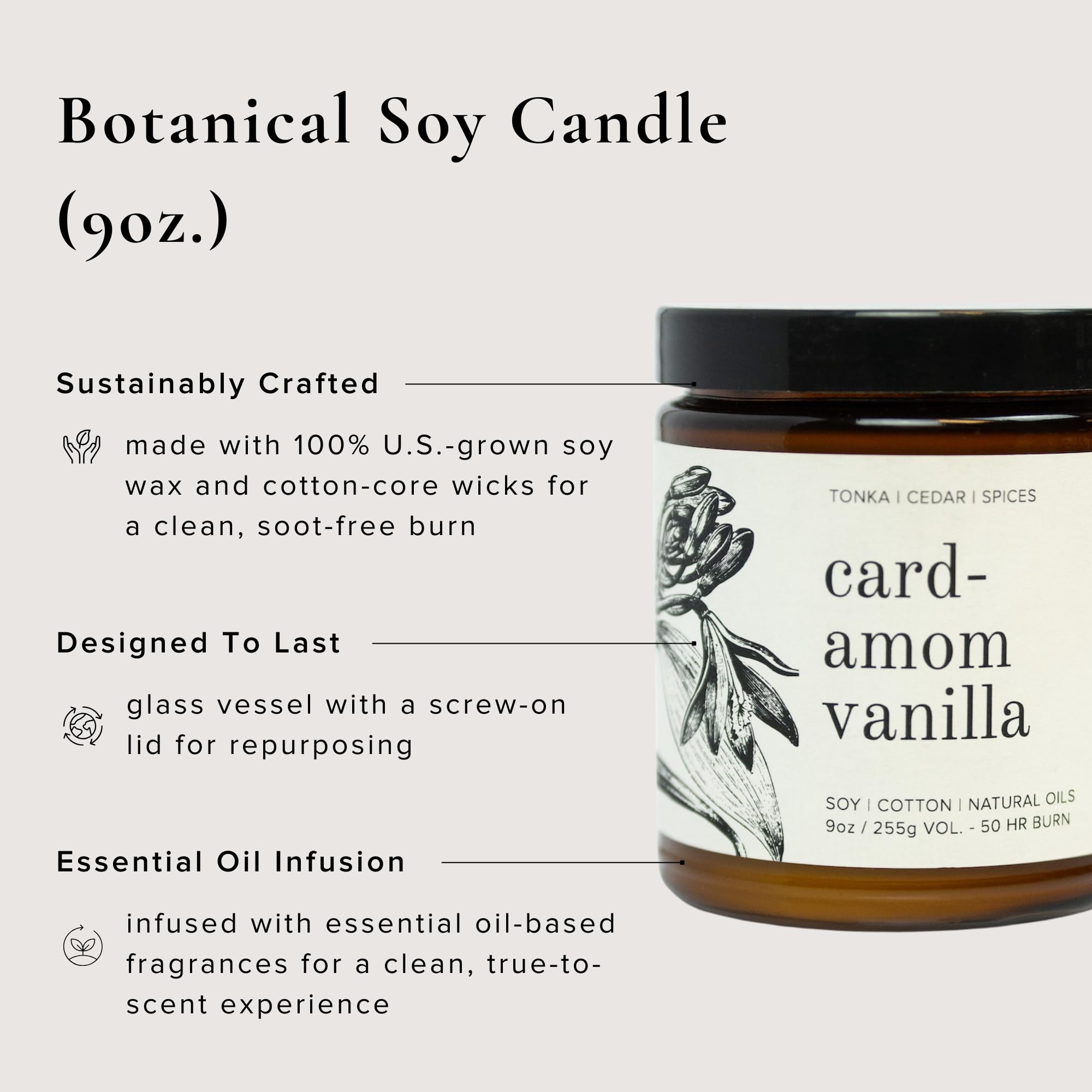 Broken Top Saguaro Cactus Pure Soy Candle | 9 oz. | Agave, Aloe & Moss. 50-Hour Burn Time. Natural Cotton Wick, Vegan, No Parabens, No Phthalates