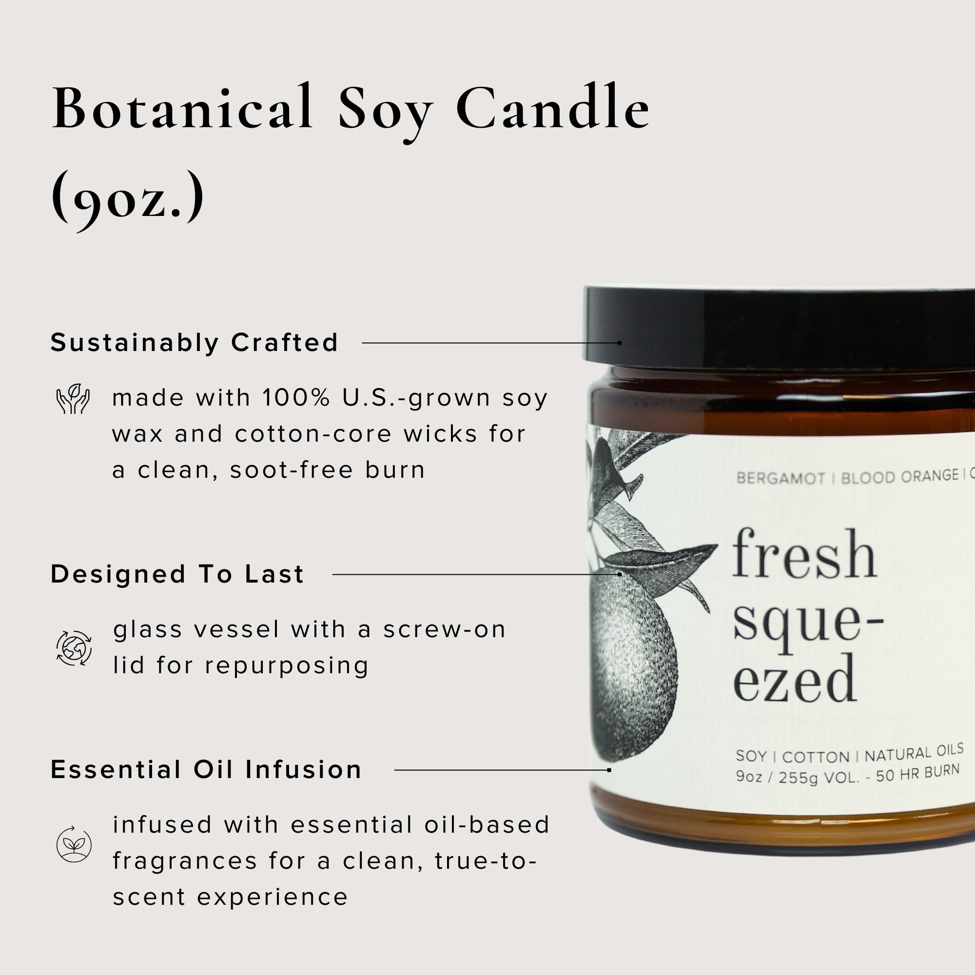 Broken Top Saguaro Cactus Pure Soy Candle | 9 oz. | Agave, Aloe & Moss. 50-Hour Burn Time. Natural Cotton Wick, Vegan, No Parabens, No Phthalates