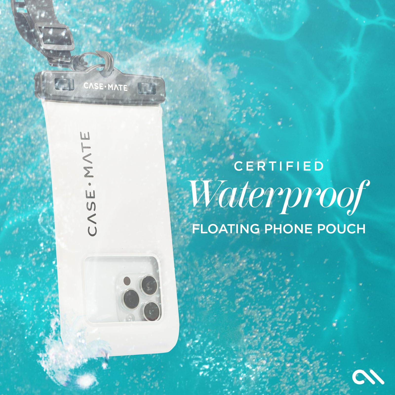 Case-Mate IP68 Waterproof Phone Pouch - Floating Waterproof Phone Case w/Crossbody Lanyard - Beach Cruise Ship Travel Essentials - Compatible with All Devices - Touchscreen Friendly - Purple Paradise