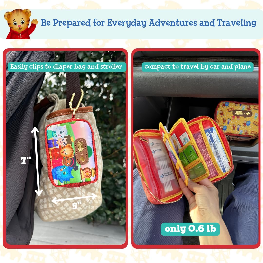 Keep Going Travel First Aid Kit for Kids – 130 Pc.for Purse, Diaper Bag, Backpack, & Suitcase, with Latex-Free Bandages – 7 x 5 x 2 in. Travel First Aid Kit TSA-Approved