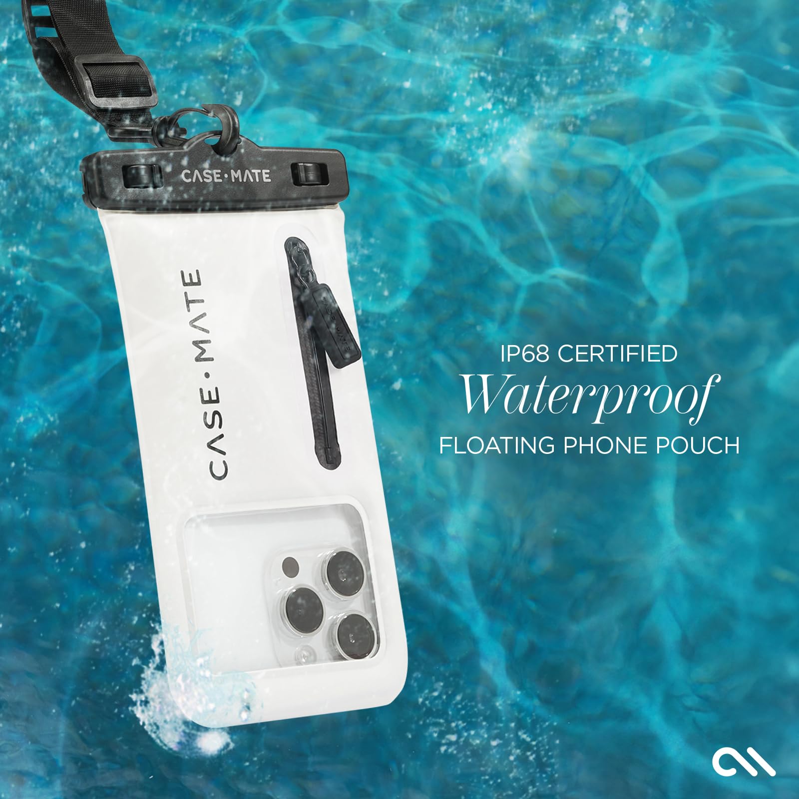 Case-Mate IP68 Waterproof Phone Pouch - Floating Waterproof Phone Case w/Crossbody Lanyard - Beach Cruise Ship Travel Essentials - Compatible with All Devices - Touchscreen Friendly - Purple Paradise
