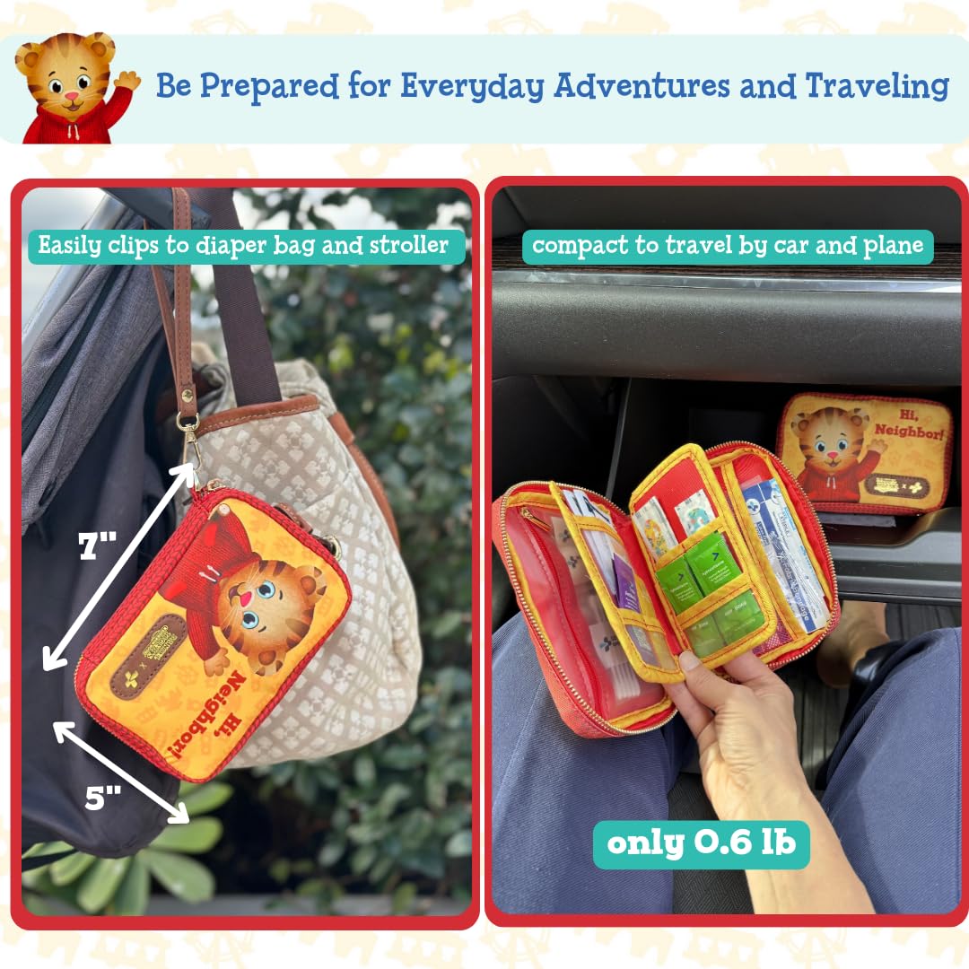 Keep Going Travel First Aid Kit for Kids – 130 Pc.for Purse, Diaper Bag, Backpack, & Suitcase, with Latex-Free Bandages – 7 x 5 x 2 in. Travel First Aid Kit TSA-Approved