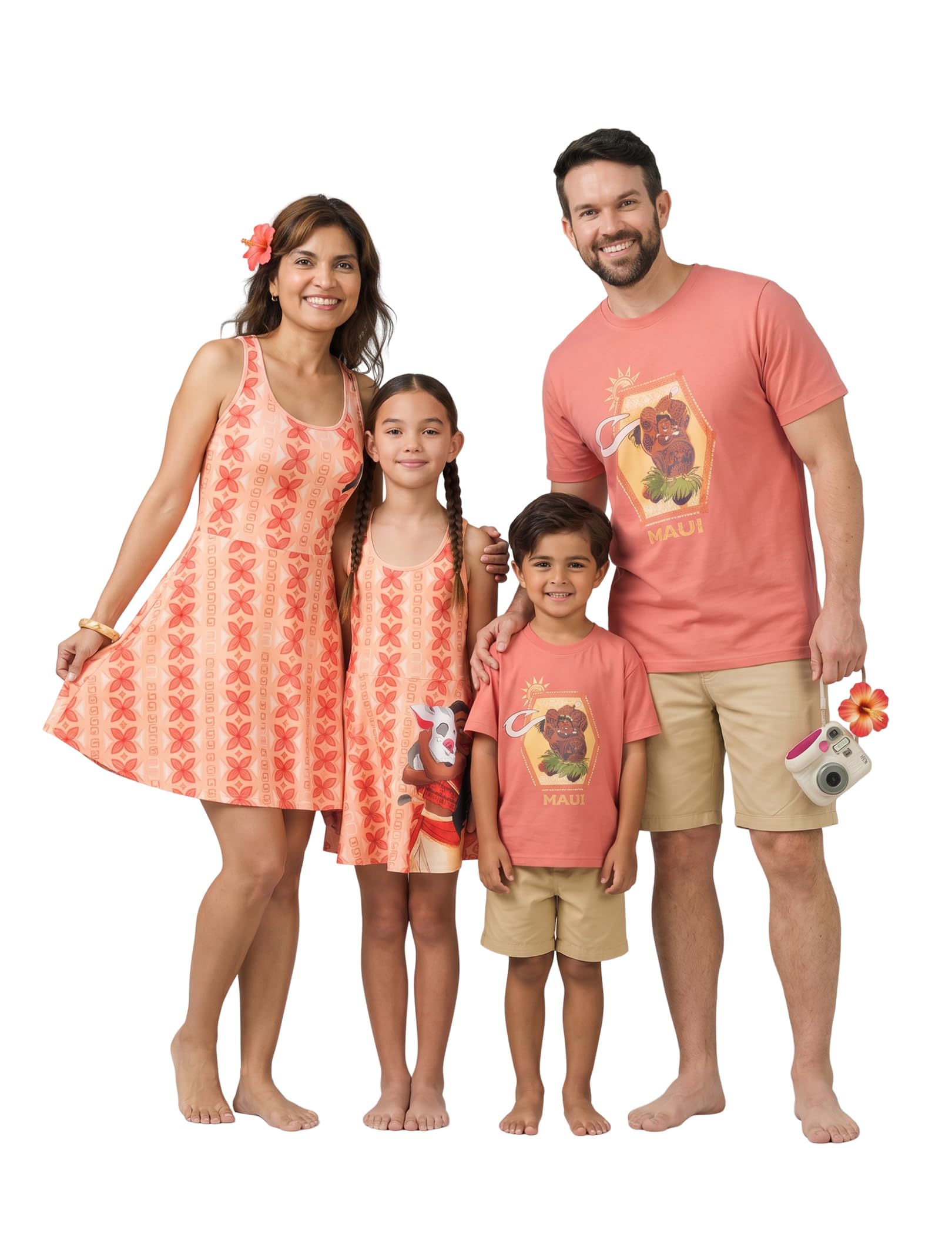 Disney Mickey and Friends Family Matching Outfits Sleeveless Dress and Short Sleeve Shirts for Mommy and Me