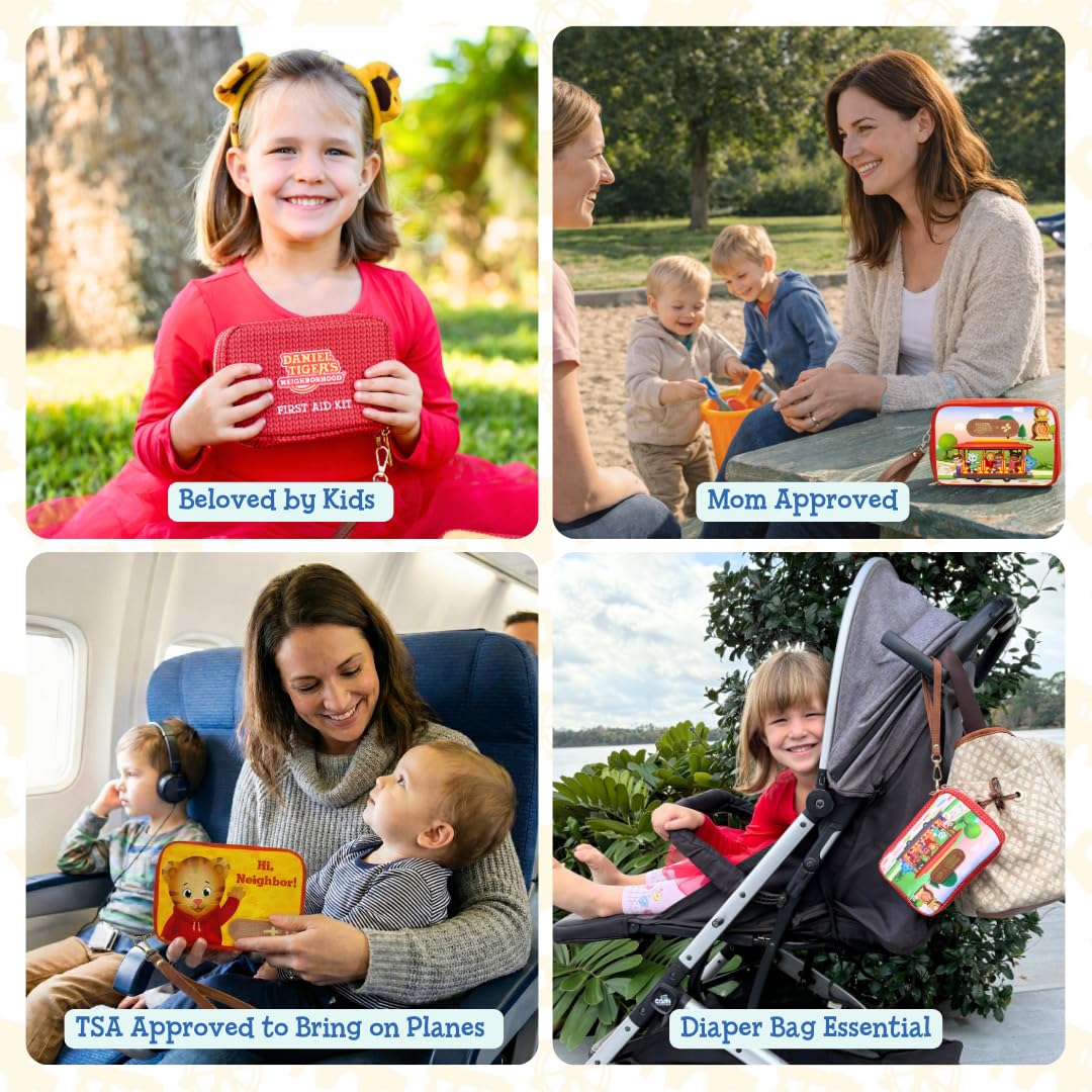 Keep Going Travel First Aid Kit for Kids – 130 Pc.for Purse, Diaper Bag, Backpack, & Suitcase, with Latex-Free Bandages – 7 x 5 x 2 in. Travel First Aid Kit TSA-Approved