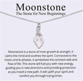 Ukodnus Moonstone Necklace for Women, New Beginnings Gifts for Women, Fresh Start Jewelry, Encouragement Gift, Starting Over New Chapter Graduation Divorce Recovery Gifts
