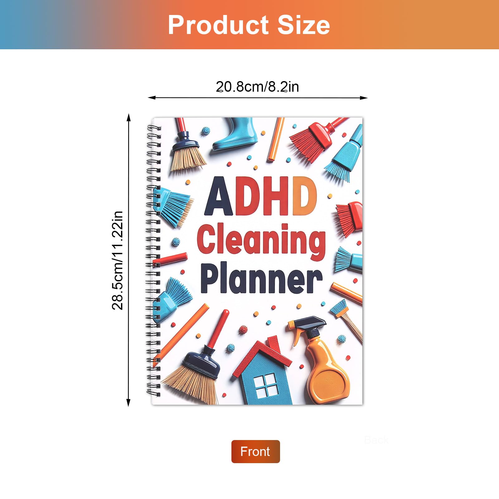 Adhd Cleaning Planner for Adults and Teens Adhd Cleaning and Organizing Planner Cleaning Schedule and Checklist Notebook List Daily Weekly Monthly for Home Chore Chart Adhd Daily Planner