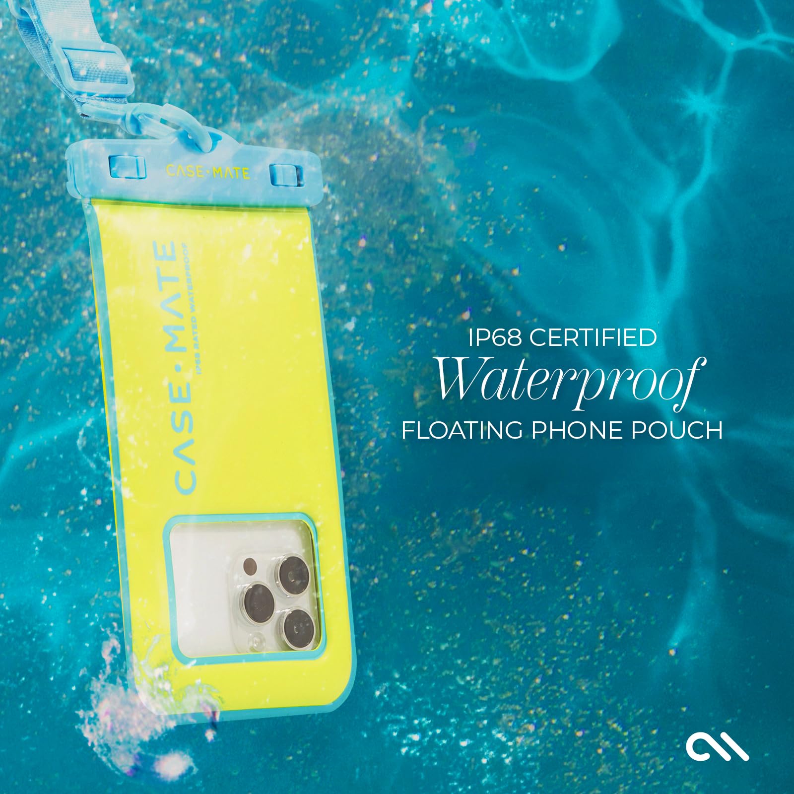 Case-Mate IP68 Waterproof Phone Pouch - Floating Waterproof Phone Case w/Crossbody Lanyard - Beach Cruise Ship Travel Essentials - Compatible with All Devices - Touchscreen Friendly - Purple Paradise