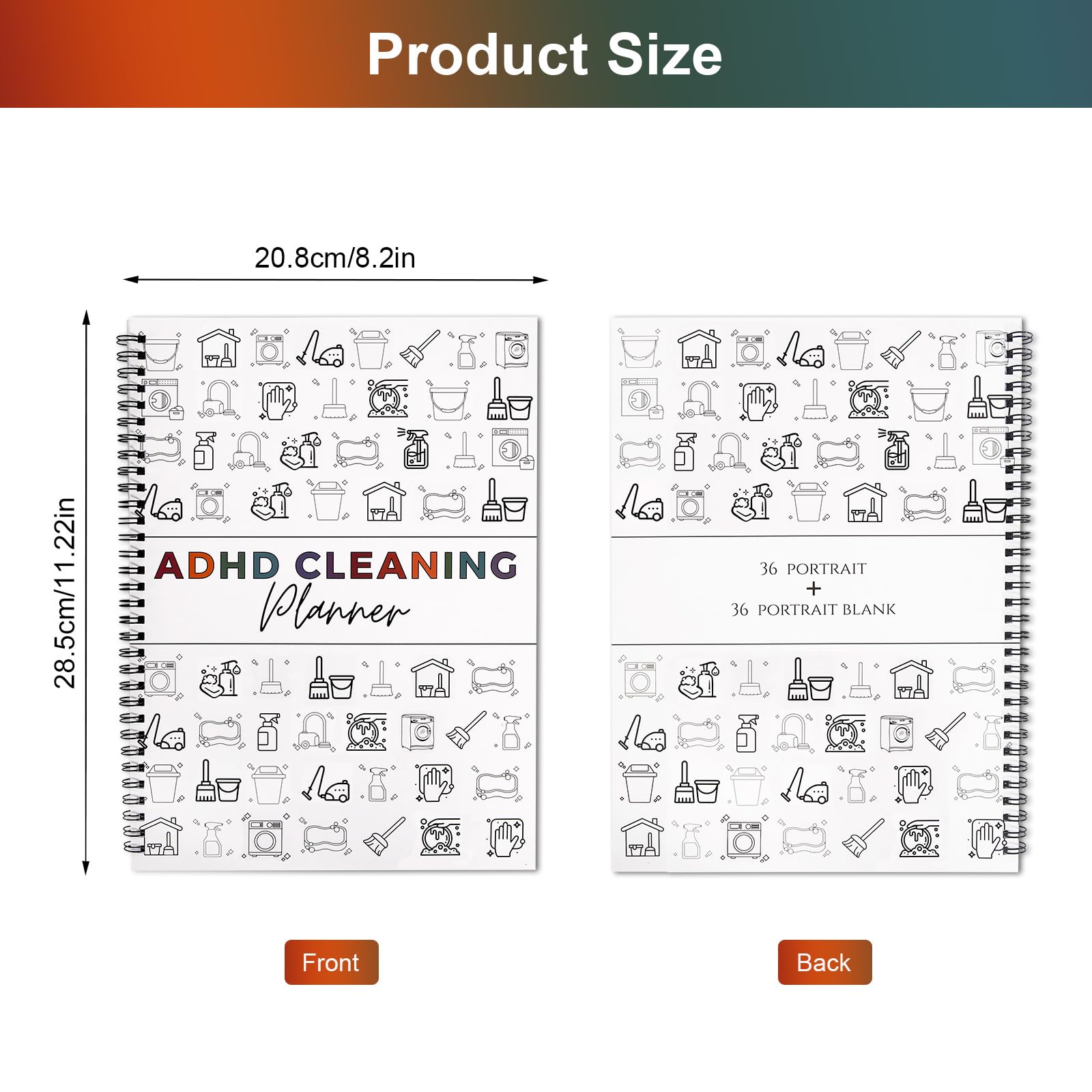 Adhd Cleaning Planner for Adults and Teens Adhd Cleaning and Organizing Planner Cleaning Schedule and Checklist Notebook List Daily Weekly Monthly for Home Chore Chart Adhd Daily Planner