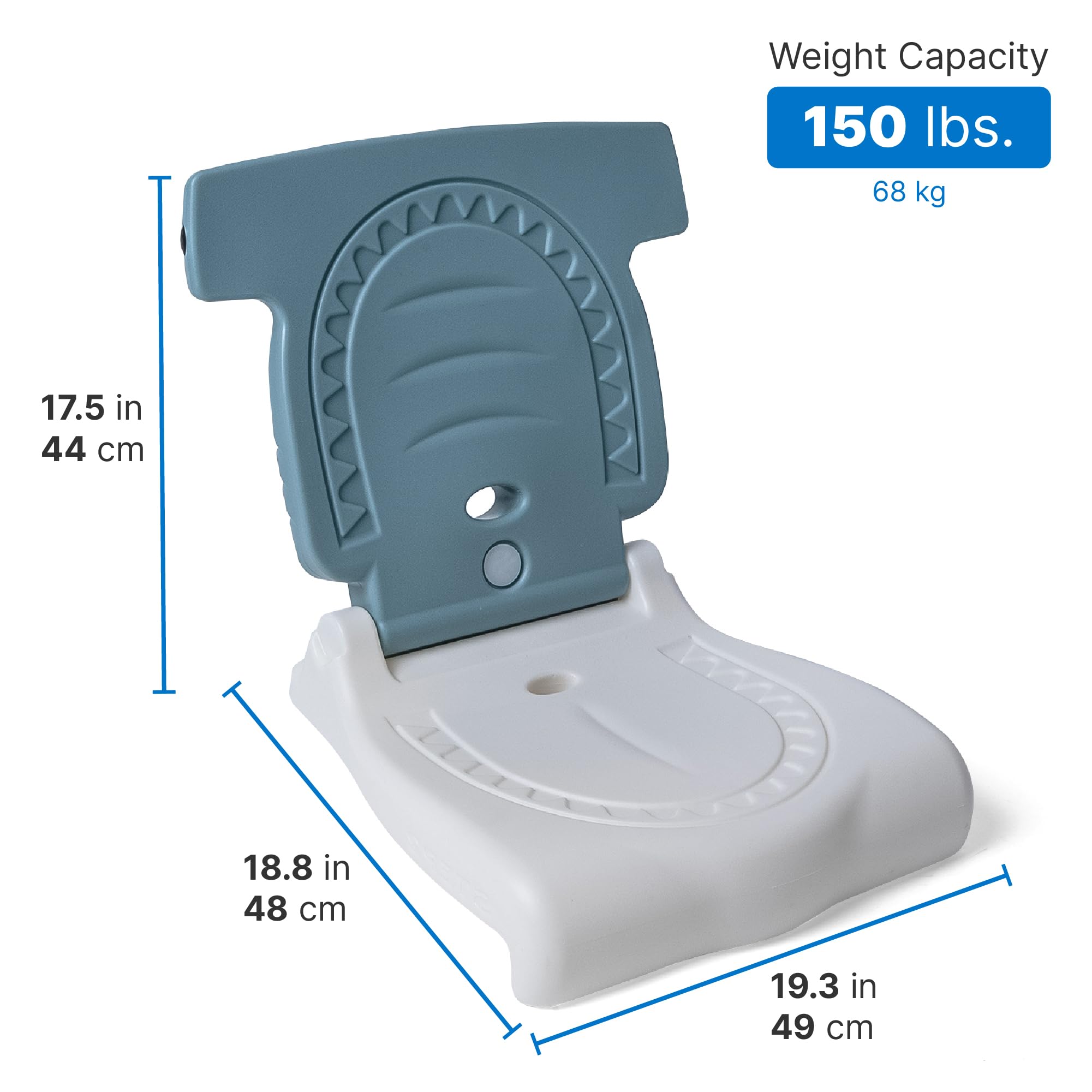 Step2 Kids Shell Flip Seat 2 Pack, Portable Outdoor Chair for Poolside, Camping, Beach, Stadium, Providing Back Support, Made of UV20 Durable Plastic, Mint