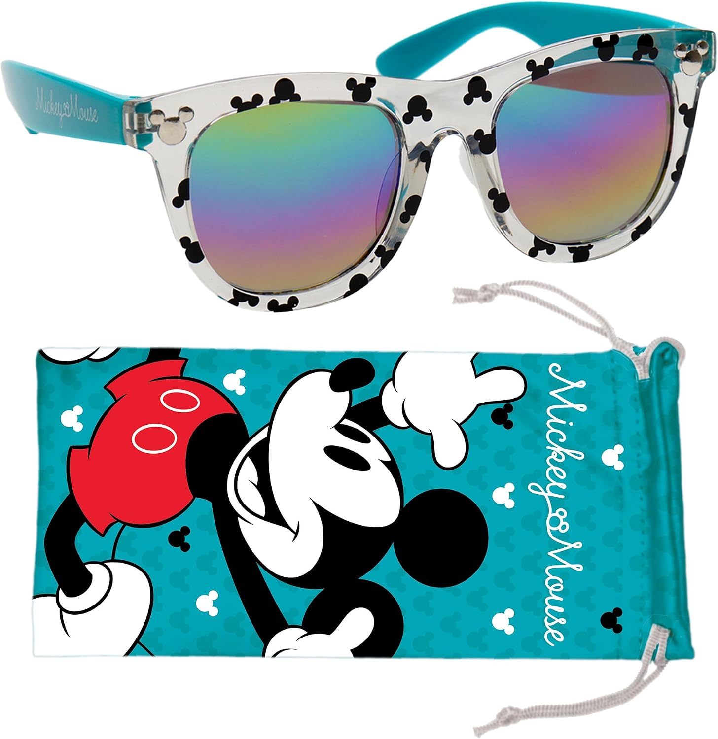 ARKAID Mickey Mouse Disney Sunglasses for Kids Stylish, Comfortable & Durable UV-Protective Mickey Mouse Toddler Sunglasses With Soft Carrying Case - Official Kids Disney Sunglasses