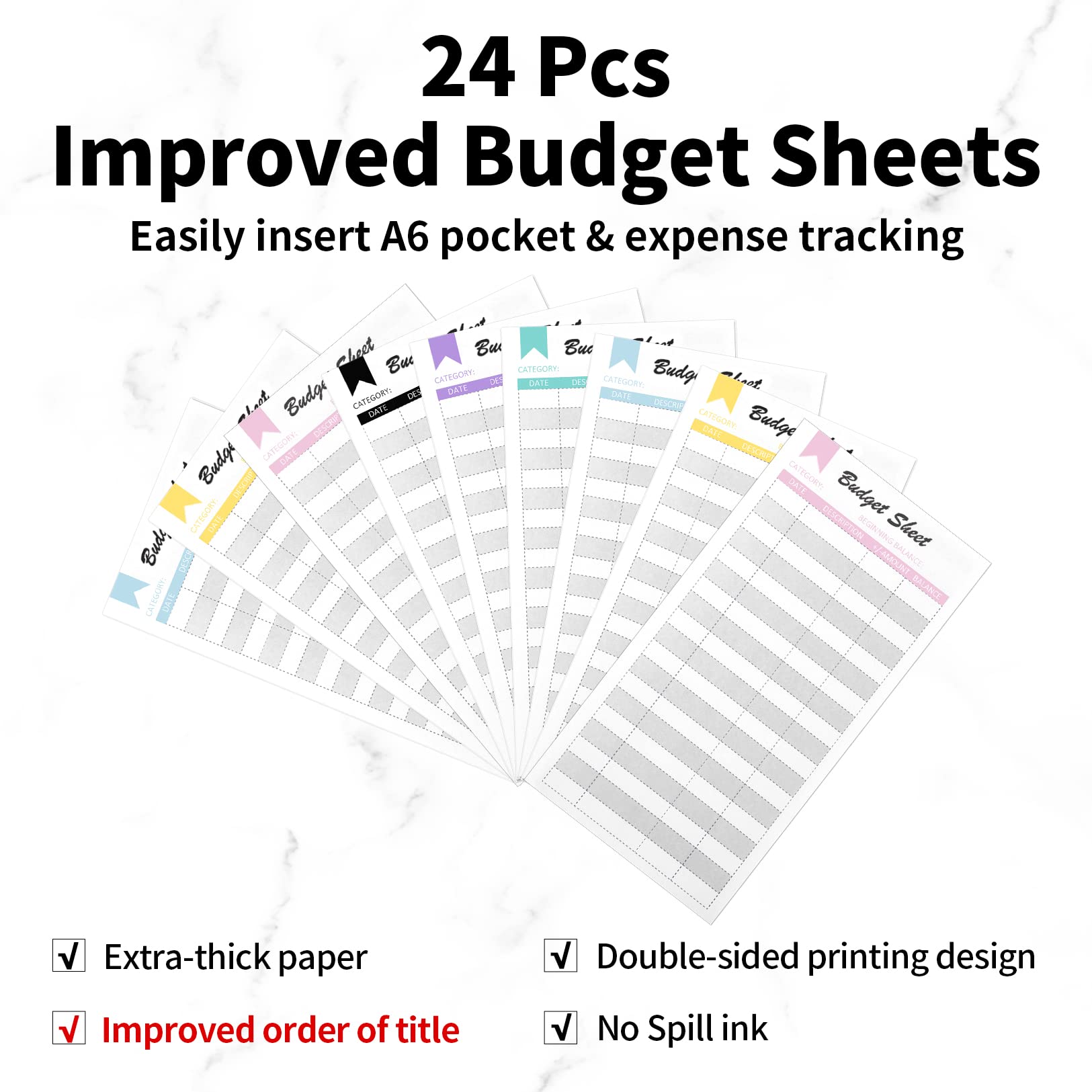 Sooez Budget Binder with Money Saving Challenge, Money Saving Binder with Cash Envelopes, Expense Sheets, Challenge Tracker & Category Labels, Envelope Savings Challenges Book for Home Office School