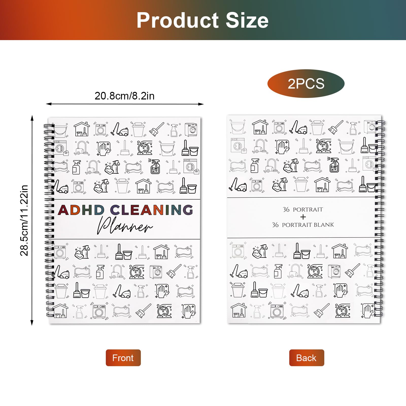 Adhd Cleaning Planner for Adults and Teens Adhd Cleaning and Organizing Planner Cleaning Schedule and Checklist Notebook List Daily Weekly Monthly for Home Chore Chart Adhd Daily Planner