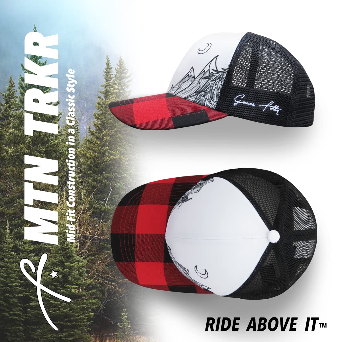 Grace Folly Beach Trucker Hats for Women- Snapback Baseball Cap for Summer