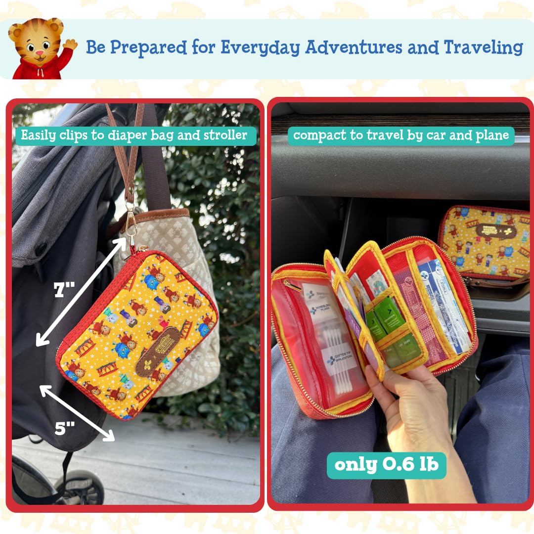 Keep Going Travel First Aid Kit for Kids – 130 Pc.for Purse, Diaper Bag, Backpack, & Suitcase, with Latex-Free Bandages – 7 x 5 x 2 in. Travel First Aid Kit TSA-Approved