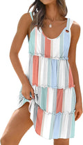 ETCYY Sundresses for Women 2026 Vacation Swimsuit Cover Ups Boho Floral Beach Dress T-Shirts Tank Dresses