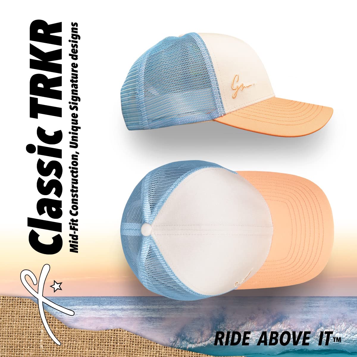 Grace Folly Beach Trucker Hats for Women- Snapback Baseball Cap for Summer