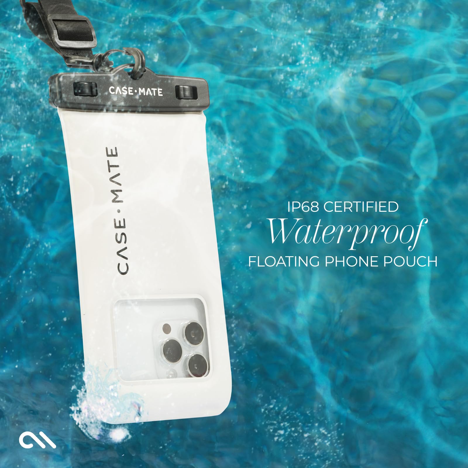 Case-Mate IP68 Waterproof Phone Pouch - Floating Waterproof Phone Case w/Crossbody Lanyard - Beach Cruise Ship Travel Essentials - Compatible with All Devices - Touchscreen Friendly - Purple Paradise