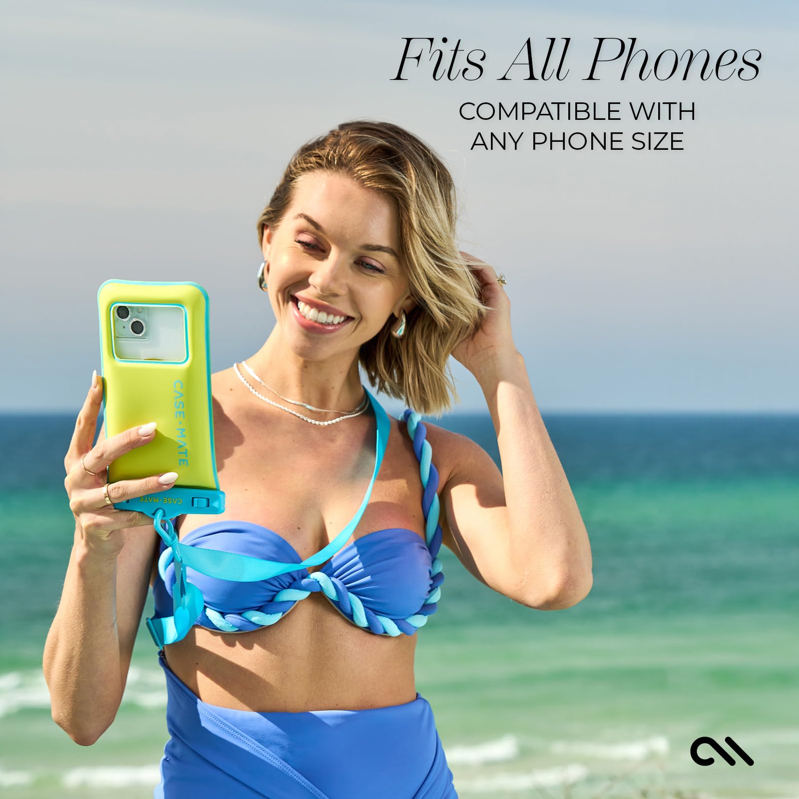 Case-Mate IP68 Waterproof Phone Pouch - Floating Waterproof Phone Case w/Crossbody Lanyard - Beach Cruise Ship Travel Essentials - Compatible with All Devices - Touchscreen Friendly - Purple Paradise