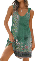 ETCYY Sundresses for Women 2026 Vacation Swimsuit Cover Ups Boho Floral Beach Dress T-Shirts Tank Dresses