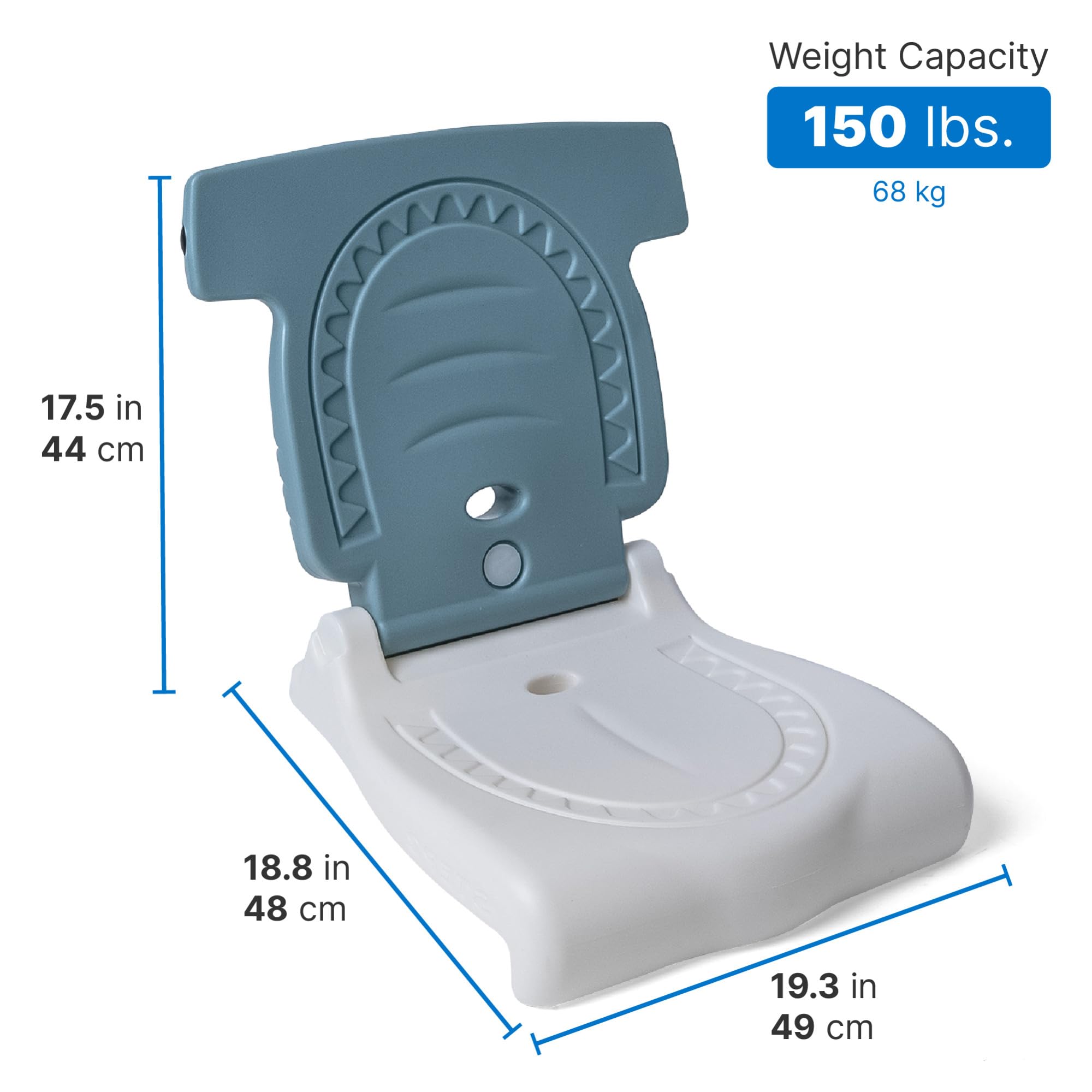 Step2 Kids Shell Flip Seat 2 Pack, Portable Outdoor Chair for Poolside, Camping, Beach, Stadium, Providing Back Support, Made of UV20 Durable Plastic, Mint
