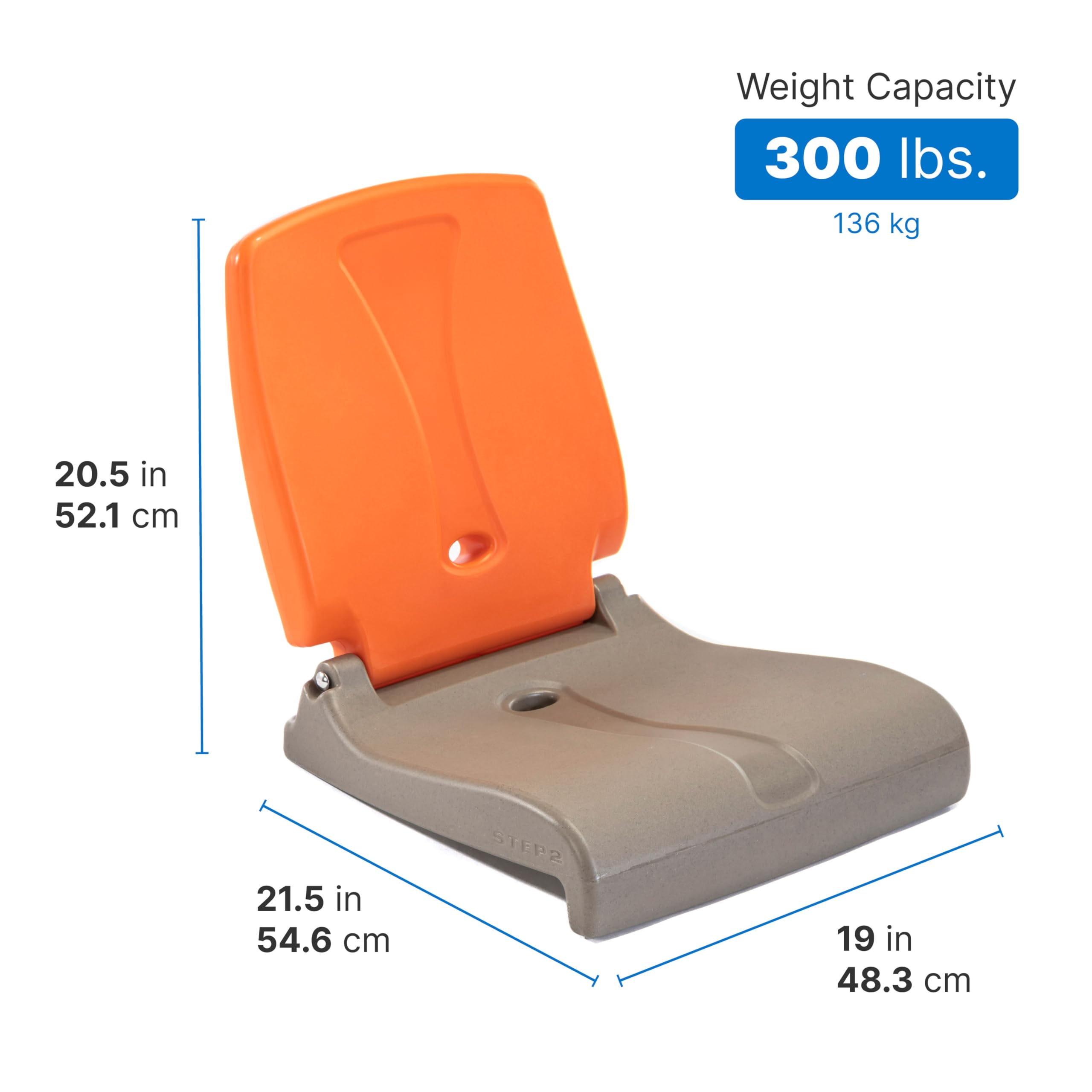 Step2 Kids Shell Flip Seat 2 Pack, Portable Outdoor Chair for Poolside, Camping, Beach, Stadium, Providing Back Support, Made of UV20 Durable Plastic, Mint